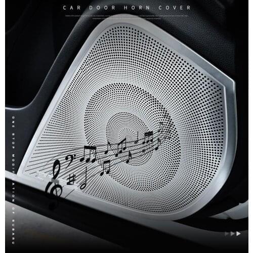 For Subaru Forester 2018 2019 2020 2021 Stainless Steel 4pcs Side Door Audio Speakers Decoration Frame Cover Trim Accessories