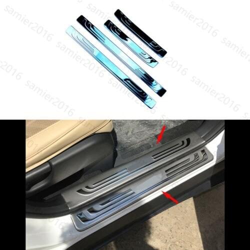 4x Blue - Steel Door Outer Sill Scuff Plate Trim Cover For Honda CRV CR-V 12-16