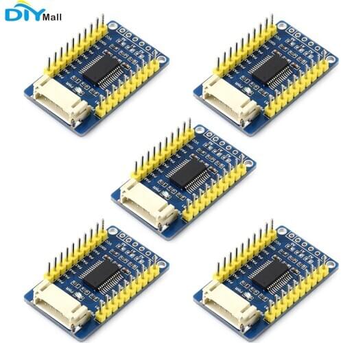 5pcs Waveshare MCP23017 IO Expansion Board 6pin I2C Interface Expands 16 I/O Pins for Raspberry Pi/Micro:bit/Arduino/STM32