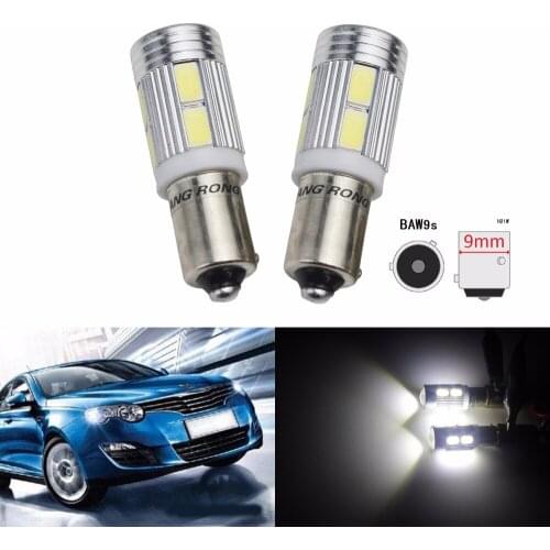ANGRONG 2x Auto HY21W BAW9s 12146 LED Light 10SMD 5630 LED Indicator Reverse Turn Signal Light Bulbs Xenon White 6000K
