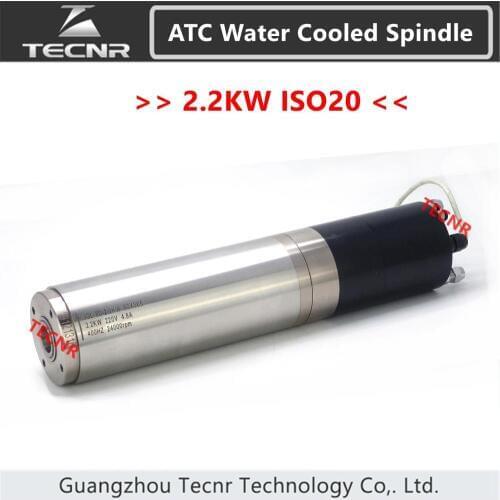 2.2KW Automatic Tool Change spindle motor ATC water cooled spindle ISO20 220V diameter 80mm for mental cutting JGL-80-2.2K