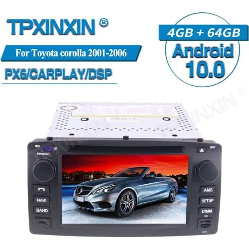 For Toyota corolla 2001-2006 Android Radio Car Multimedia Player GPS Navigation Audio Stereo Screen DVD Head Unit Tape Recorder