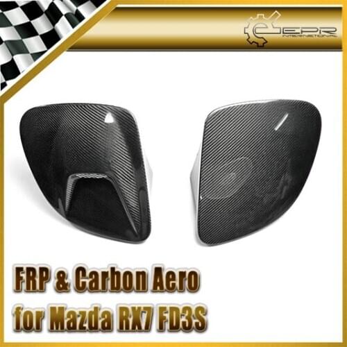 Car-styling For Mazda RX7 FD3S Carbon Fiber NACA Vented Headlight Cover(only RHS vented) Glossy Fibre Head Light Accessories