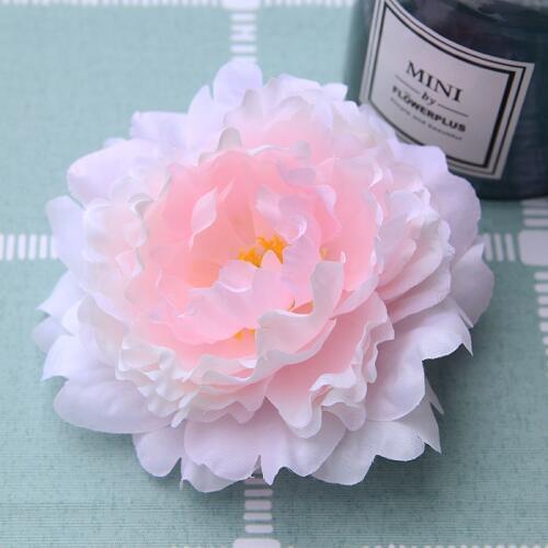 15PCS/lot Large Artificial Happy Peony Flower Head 13CM Silk Blooming peony Wedding Flowers Wall Floral Party Home Decorative