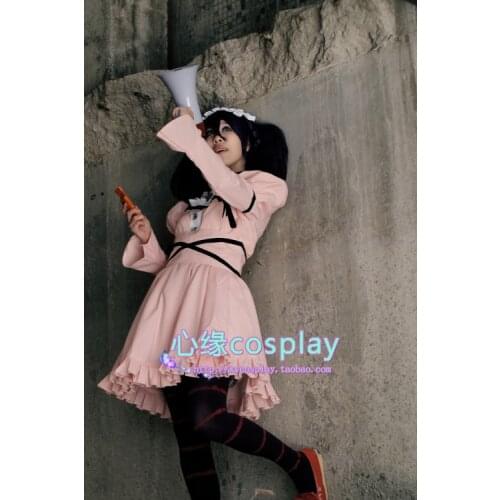 Future Diary Mirai Nikki Heroine Uryuu Minene Anime Cosplay Custom Made Pink Dress Lolita Style 11