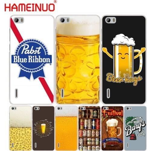 HAMEINUO A Glass of Beer Cool Summer Skin Cover Case for huawei honor 3C 4A 4X 4C 5X 6 7 8 Y3 Y5 Y6 2 II Y560 Y7 2017