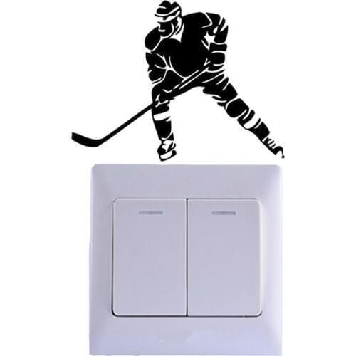 Hockey Sport Vinyl Switch Sticker Decoration Room Home Wall Decal 5WS0434
