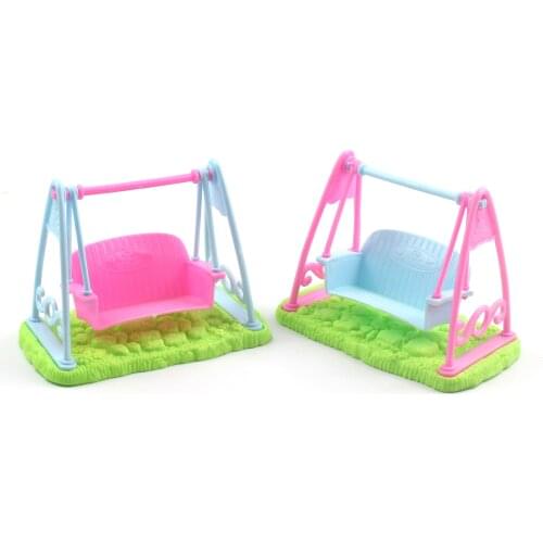 Simulation toy swing pink doll house swing small ornaments childrens play house desktop ornaments