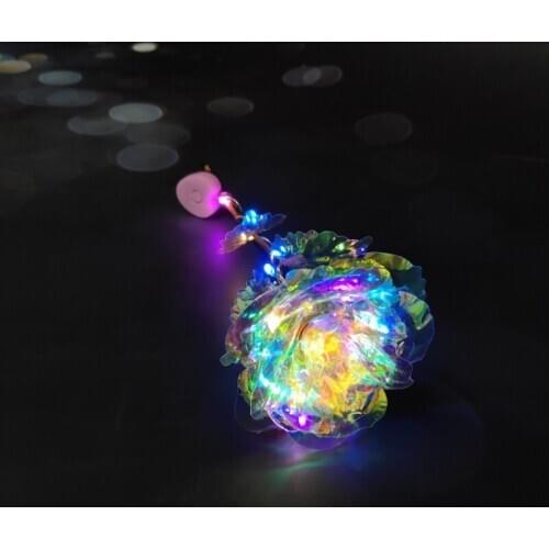 Simulation Eternity Rose Flower ValentineS Day Romantic Flower Wedding Gift Beautiful LED Luminous