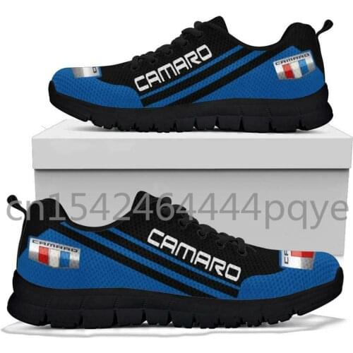 2021 New Camaro Logo Mens Sneakers Walking Shoes Mesh Breathable Male Sneakers Running Shoes Big Size Mens Fashion Sneakers