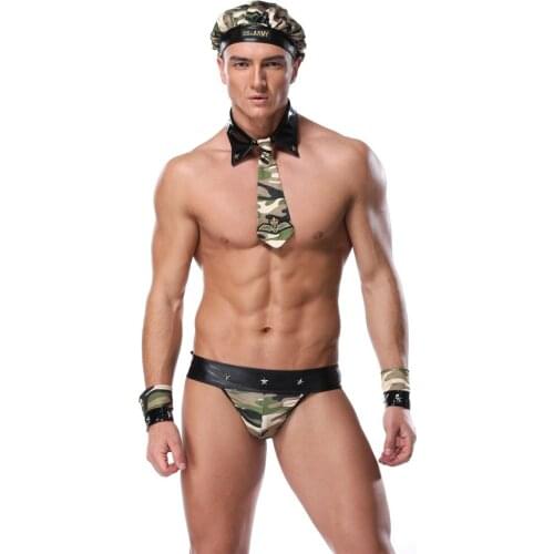 Hot Sexy Camouflage Cosplay Costumes Professional Camouflage outfit Halloween Sold Uniforms Men Performance Cosplay