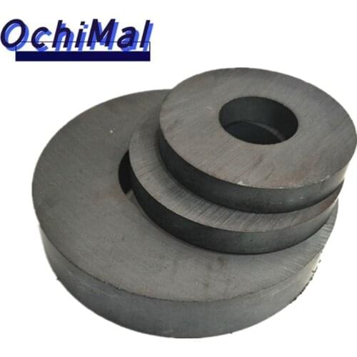 5pcs/lot Ring Ferrite Magnet OD32 35 36 45 50 55 60MM Hole 14 18 19 22 24 25 Permanent magnet Black Round Speaker ceramic magnet