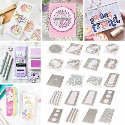 Slim Diagonal Stripes oval Rectangle Layed Frame Alphabets Metal Cutting Dies for DIY Scrapbooking Cards Craft 2020 new