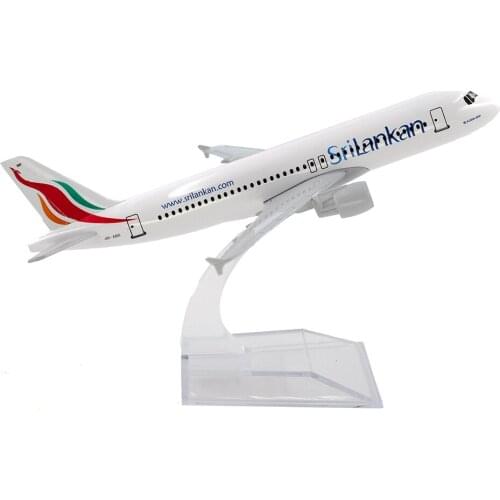 1/400 Scale Alloy Aircraft Sri Lanka Airbus A320 SriLankan 16cm Airplane Model Toys Decoration Children Gift Collection