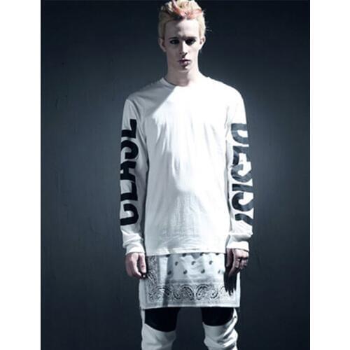 Cashew Flower Mens long sleeve large side Zipper Hoodie mens wear medium-length personalized nightclub undershirt trend