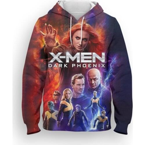 X-Men Marvel 3D Print Man Sweatshirts Fashion Spring Autumn Cool Women Hoodies Harajuku Streetwear Children Pullovers
