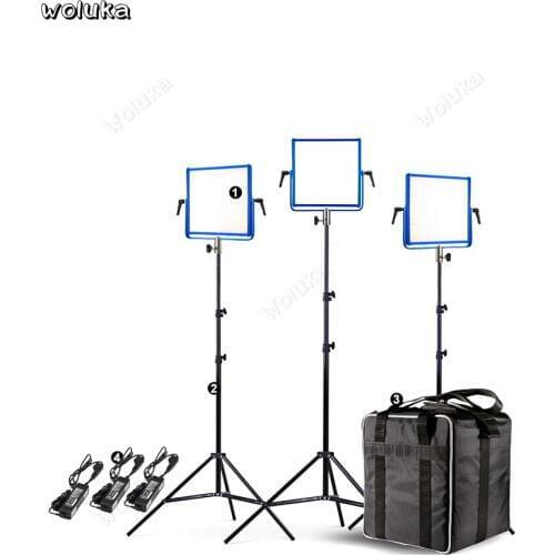 LED600S Pro Film And Television Three Video Light Kit Photographic Lighting Adjustable Double Color Temperature CD50 T11