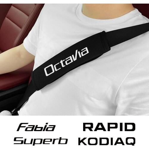 Car Seat Belt Cover Protection Pad For Skoda Octavia Fabia Rapid Superb Kodiaq Scala Karoq Citigo Kamiq Roomster Car Accessories