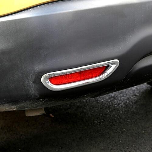 For Nissan Qashqai 2014 2015 2016 Tail Rear Light Lamp Cover Trim Protectors Decoration Car Accessories 2pcs ABS Chrome