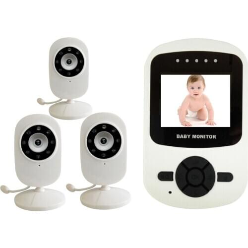 New Arrival Wireless 2.4GHz Baby Monitor kits,2.4"Screen HD Camera Night Vision 3Cameras+1Monitor
