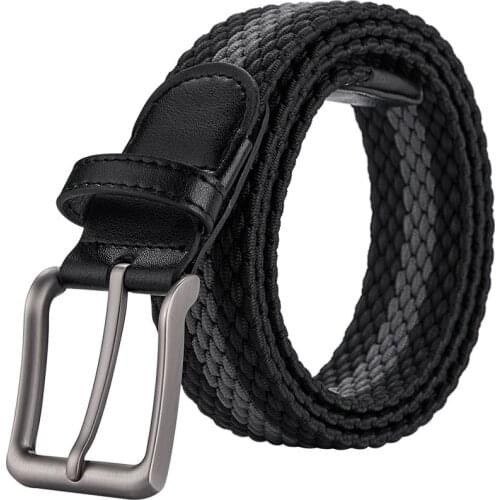 Belt Buckles For Man Outdoor Sport Simple Practical Weave Nylon Canvas Cowboy Pants Belts Cinturones Para Hombre