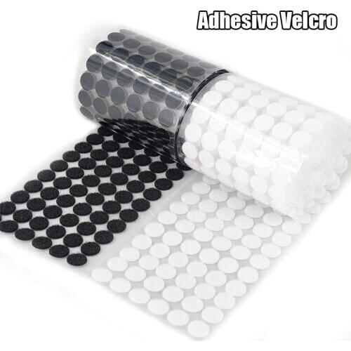 100Pairs Self Adhesive Fastener Tape Dots 10/15/20/25/30mm Strong Glue Magic Sticker Disc White Black Round Coins Hook Loop Tape