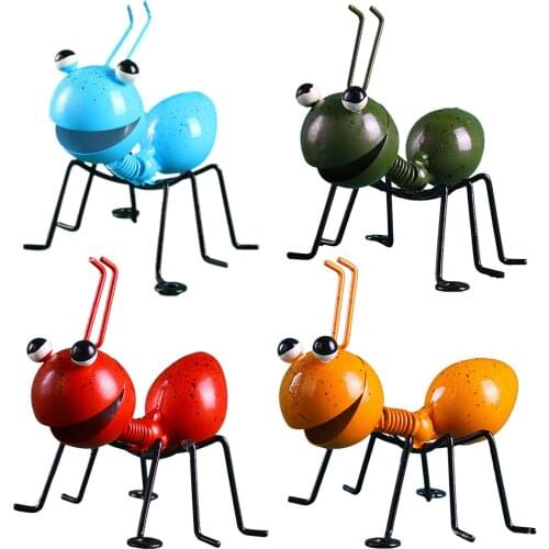 Cute Metal Ant Garden Decoration Insect Wall Art 3D Sculpture for Yard Outdoor Indoor Home Desktop Bedroom Fence Tree Pond