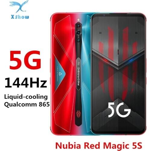 Global version Nubia Red magic 5S Mobile phone 144Hz Screen refresh rate 6.65 "AMOLED Snapdragon 865 8GB 128GB 5G Smartphone