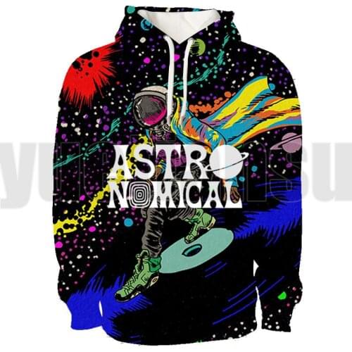 Travis Scott Hoodie Men 3D Lounge Wear Tour Streetwear ASTROWORLD Sweatshirt Hip Hop Plus Size Anime Velvet Pullover Teenager
