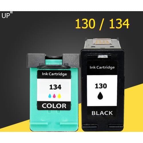 UP 130 134 Compatible Ink Cartridge Replacement for HP 130 134 for hp Deskjet 5943 6543 5743 6623 5743 6843 6523 6943 printer