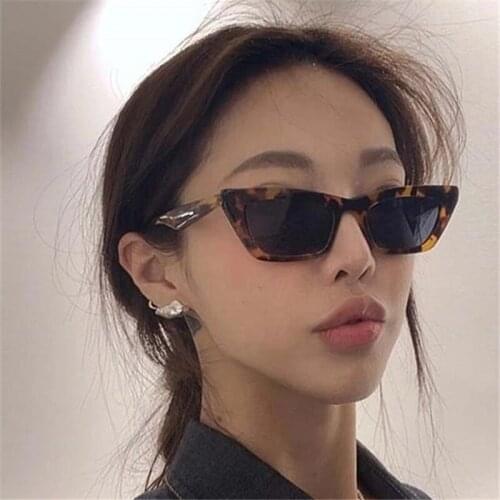 Women 2021 Small Rectangle Sunglasses Luxury Brand Classic Cat Eye Lady Sexy Fashion Sun Glasses Shades for Women UV400