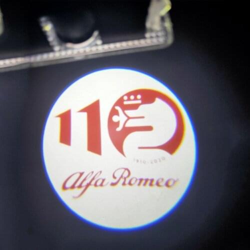 2pcs Car Alfa Romeo LED Door Welcome Light For Alfa Romeo 147 156 159 Giulietta Giulia Mito Stelvio Brera Logo Projector