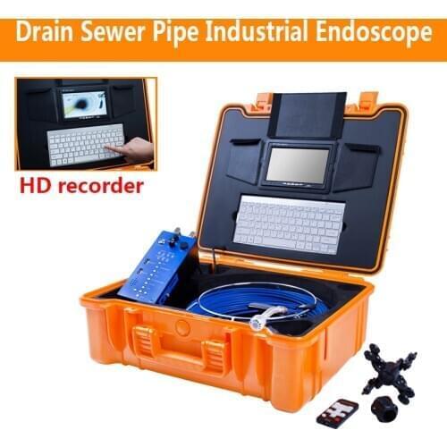 20M High Quality Cable Reel Sewer Pipe Drain Inspection Camera System 25MM Camera Len With Keyboard 7 Inch Color TFT LCD