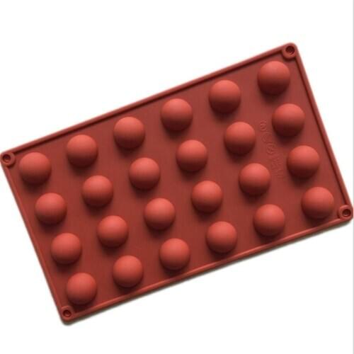 24 Holes Half Ball Sphere Silicone Bakeware Fondant Cupcake Decorating Cake Mold Cookies Muffin Chocolate Kitchen Baking Tools