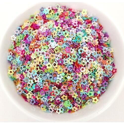 30g/pack Hollow Out 4mm Mini Star/Heart Nail Art Sequins Paillette Wedding Decorations Confetti DIY Handmade Sewing Accessories
