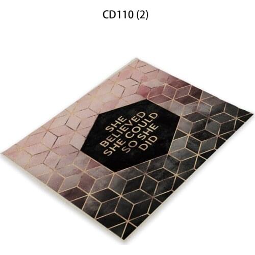 42 * 32Cm Coaster Drink Coaster Printed Geometric Letters Set De Table Table Mat Happy Kitchen Mats Conjunto De Jogo Americano