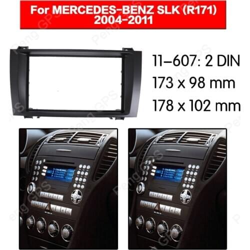 Car Radio stereo Fitting Fascia installation For MERCEDES-BENZ SLK (R171) 2004-2011 Fascias Mount Panel Bezel Audio DVD player