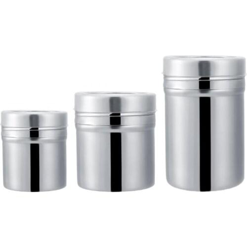New Style Stainless Steel Spice Jar Shaker Pot Chocolate Sugar Cocoa Flour Filter Dusters Cinnamon Powder Tank Kitchen Tools