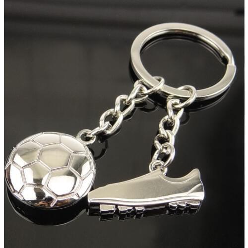 FREE SHIPPING BY DHL 100pcs/lot 2019 New Metal Football Sneaker Keychains Soccer Keyrings Sports Gifts