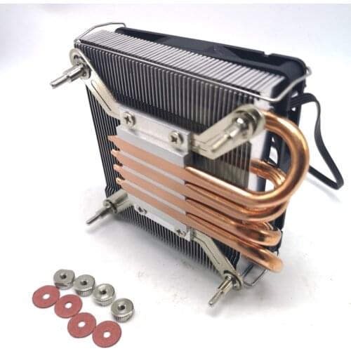 Mute ultra-thin push down 4-pin temperature control heat pipe CPU radiator AMD ITX all-in-one fan intel1155