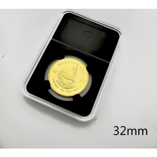 High quality Clear Black insert pad Coin slabs Acrylic material Display Grade coin holder Storage boxes 1oz Gold Liberty
