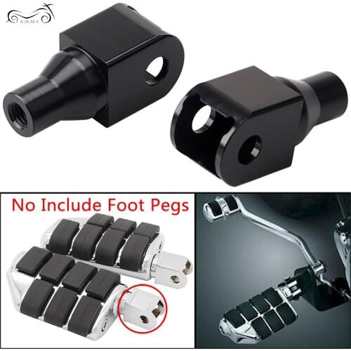 1Pair Motorcycle Parts Black CNC Aluminum Foot Pegs Adapter For Honda VTX 1800 C/F Shadow 1100 Spirit Aero 750 Magna 750 Fury