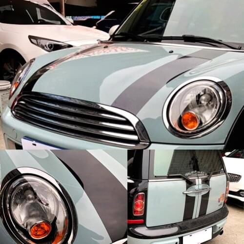 For Hood Rear Trunk Stripe StickerFront cover trim Vinyl Decals for Mini Cooper One S JCW R56 R57 R58 F54 F55 F56