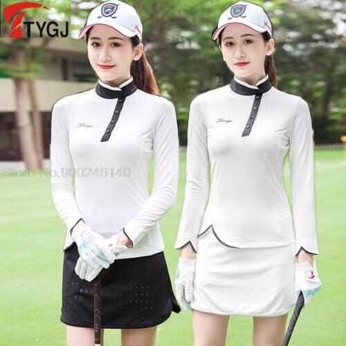 Golf Baseball Tennis Clothes Women Sports Suits Long Sleeved T-shirt Short Skirt Sportswear Mini Pantskirt Shirts XS S M L XL