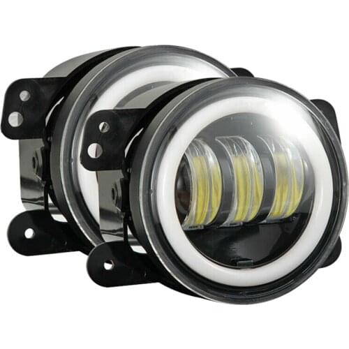 Headlight Round LED Fog Lamp Car Work Light Motorcycle Accessories Kit For Jeep Wrangler JK 4 Inches 30W 6000K Beam Combo Bulb