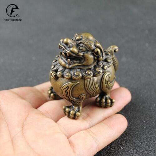 Retro copper big lion Incense Burners animals Incense Holder Incense Burner Sandalwood Censer Home Office Decor Decoration Craft