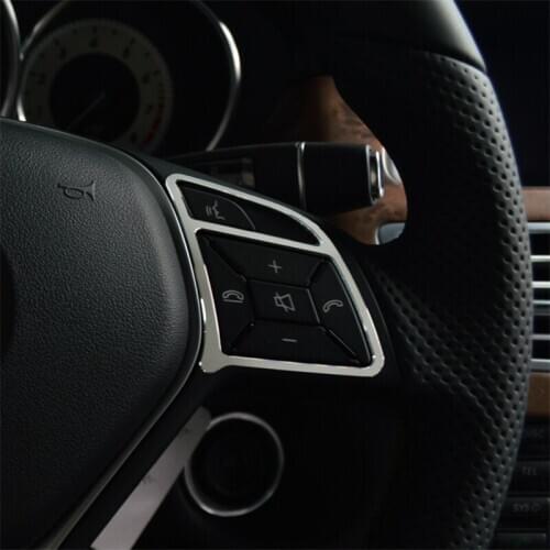 Steering Wheel Buttons Frame Decoration Cover Trim For Mercedes Benz GLA X156 CLA C117 A W176 B W246 Class Aluminum Alloy