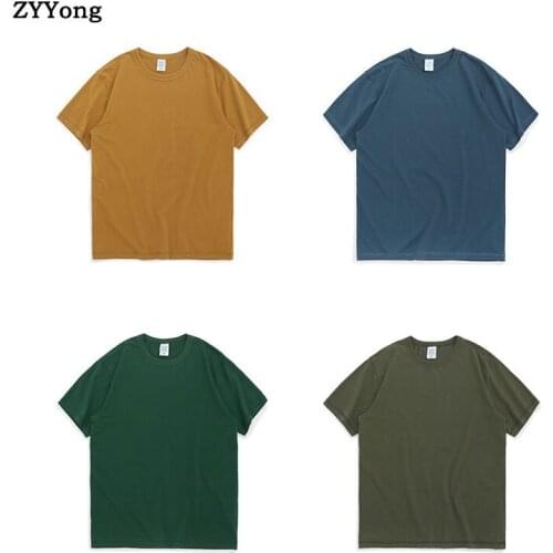 2020 Summer New Solid Basic t shirt Men Skinny O-neck Cotton Slim Fit tshirt Male High Quality Breathable Tees