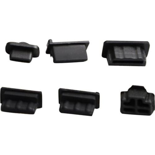 6Pcs/set Silicone Dust Plugs Set USB HDM Interface Anti-Dust Cap Cover For PS5 Cover Stopper Game Console Accessories Parts