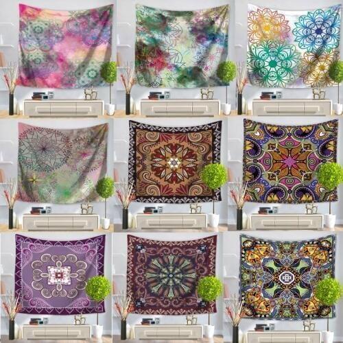 Mandala wall cloths Wall Hanging Beach Round mandala Towel Polyester fiber Mandala tapestry Mandala Tassel Round Towel 200X150